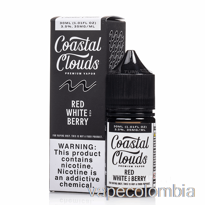 Vape Kit Completo Rojo Blanco Y Bayas - Sal De Nubes Costeras - 30ml 50mg